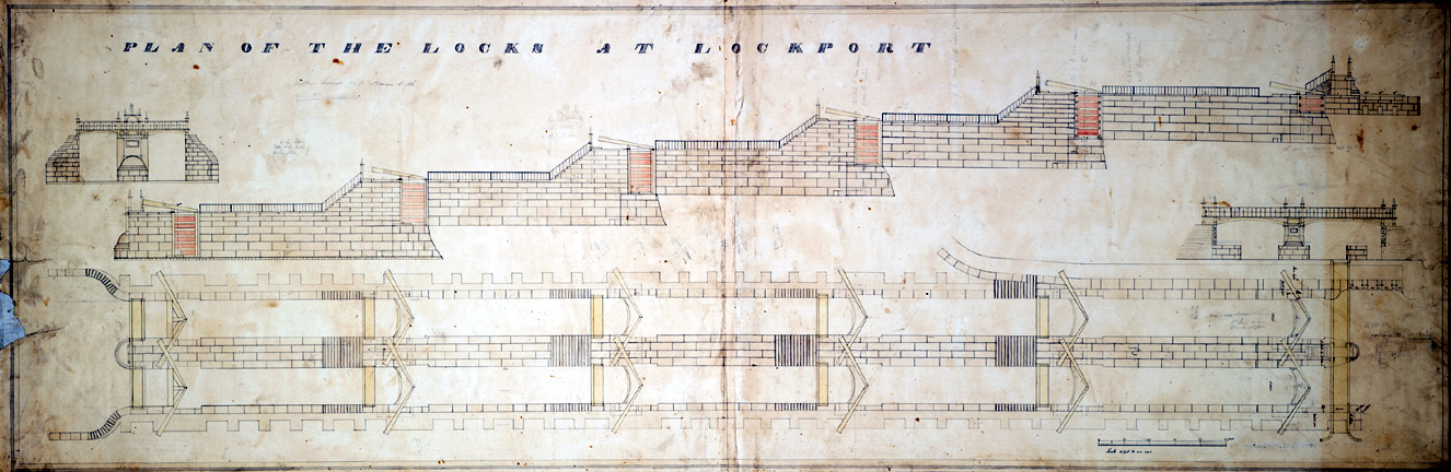 Plan of the locks at Lockport