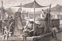 Sunday on the Canal (Harper's Weekly, 1873)