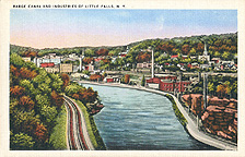 Barge Canal and Industries of Little Falls, N.Y.
