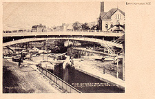 Lockport, N.Y. - Pine Street Bridge, Canal Locks