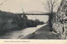 Hitchen's Bridge and Canal - Lockport, N.Y.