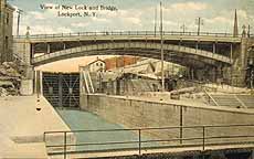Locking Boat, Erie Canal, Lockport, N.Y.