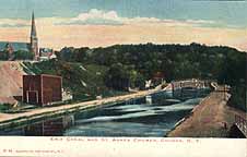 Erie Canal and St. Agnes Church, Cohoes, N.Y.