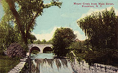 Moyer Creek and Erie Canal aqueduct from Main Street, Frankfort, N.Y.