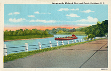 Barge on the Mohawk River and Canal, Herkimer, N.Y.