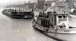 Two boats, Erie Canal, Fairport, N.Y.