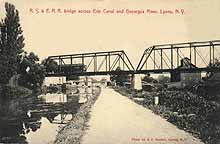 R.S.&E.R.R. bridge across Erie Canal and Ganargua River, Lyons, N.Y.