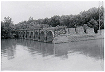Montezuma Aqueduct remains - east side, looking east