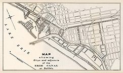 Map showing Slips and adjuncts of the Erie Canal at Buffalo
