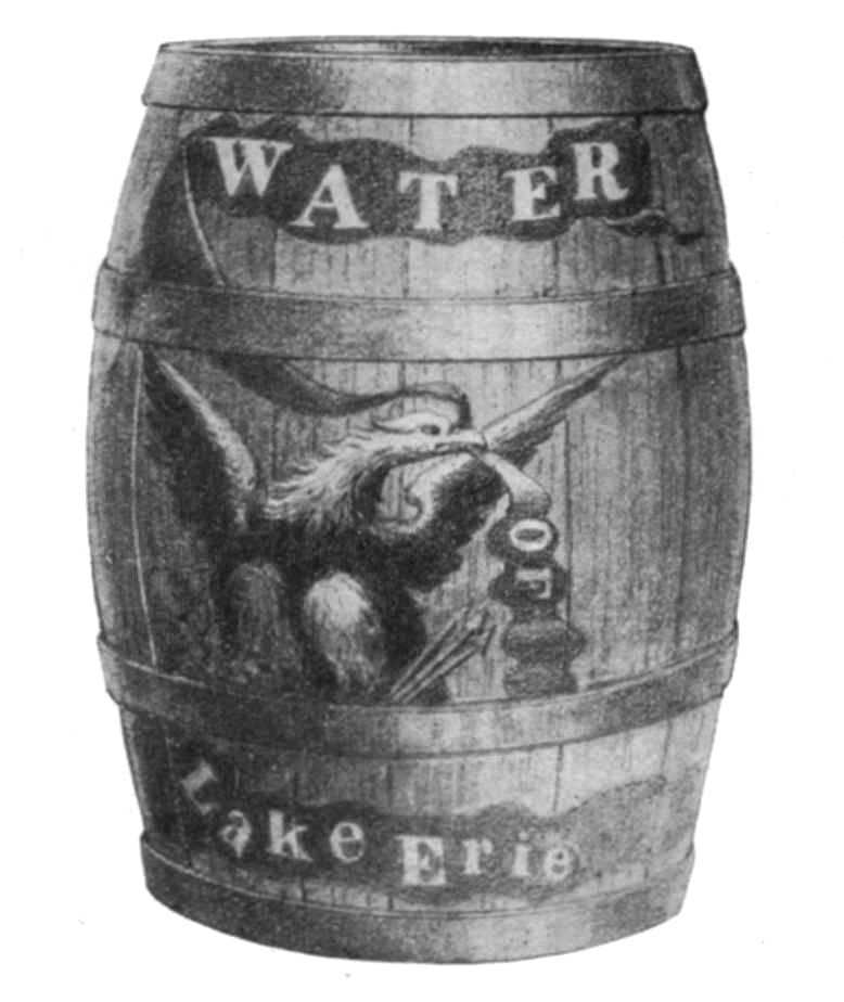 Keg carrying water from Lake Erie to the Atlantic