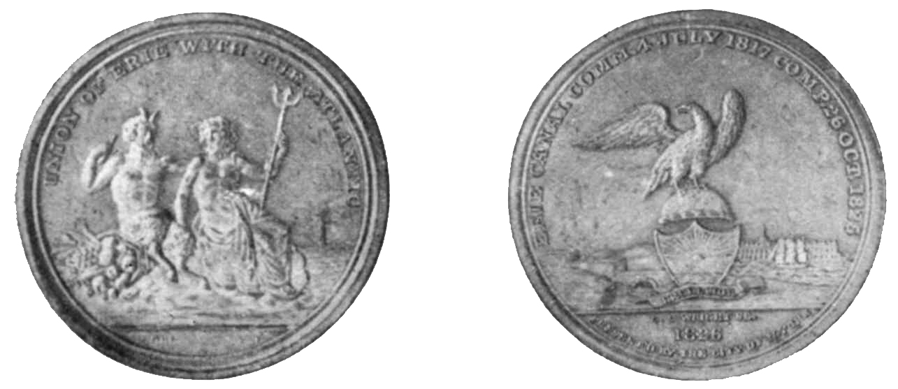 Small Erie Canal commemorative medals