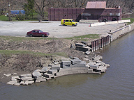 Crescent Aqueduct remains on the north side of the Mohawk River