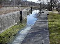 Erie Canal Lock No. 56 at Lyons - south chamber, looking east