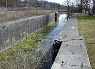 Erie Canal Lock No. 56 at Lyons - south chamber, looking east