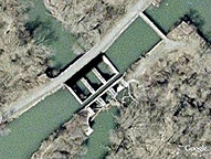 Google Earth view of the location of the aqueduct