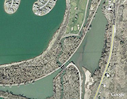 Google Earth view of the aqueduct