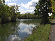 Widewaters on the Enlarged Erie Canal towpath
