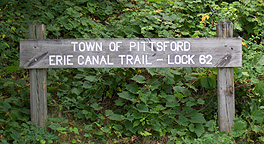 Sign at Erie Canal Lock No. 62 at Pittsford