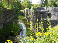 Erie Canal Lock 33, south chamber, looking west