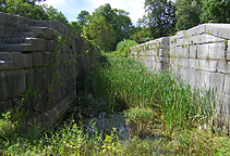 Erie Canal Lock 33, north chamber, looking west