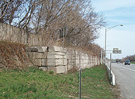 Enlarged Erie Canal Lock No. 65 - looking east at the north wall