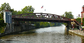 From the canal, west side