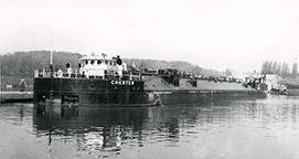 The Freighter Chester in the Erie Canal