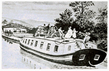 Packet boat on the Erie Canal