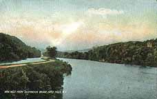 View West from Suspension Bridge, Little Falls, N.Y.