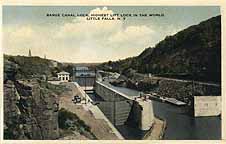 Barge Canal Lock, Little Falls, N.Y.