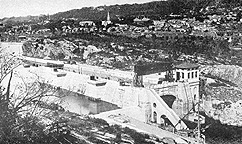 Aerial view of Lock 17 at Little Falls, 1922