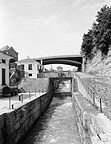 View southwest showing 19th-century stepped locks, Lockport, N.Y.