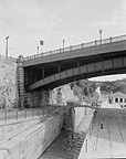 View northeast looking down locks, Lockport, N.Y.