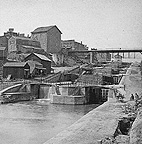 View from foot of the Locks looking up the towpath