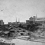 View of the Lockport Locks looking northwest