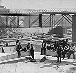 View from top of the Locks with lock tenders