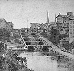 View of the Lockport Locks looking west