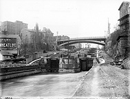 Lockport Locks, from 22 feet east looking west