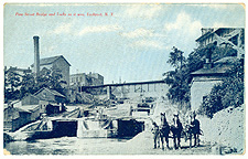 Pine Street Bridge and Locks as it was, Lockport, N.Y.