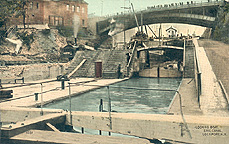 Locking Boat, Erie Canal, Lockport, N.Y.