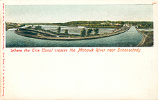 Where the Erie Canal crosses the Mohawk River near Schenectady, N.Y.