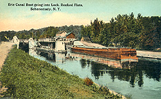 Erie Canal Boat going into Lock, Rexford Flats, Schenectady, N.Y.