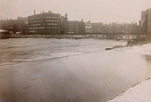 Erie Canal Aqueduct during the Flood of 1902