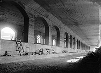 Interior view of Broad Street Bridge/subway construction, 1924