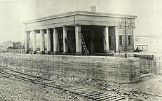 Subway construction near the old Erie Canal weighlock