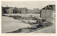 The Erie Canal Aqueduct over the Genesee River at the time of the 1865 flood