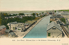 The Erie Canal and Mohawk River, Schenectady, N.Y.