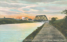 View on the Erie Canal at West Shore Crossing Utica, N.Y.