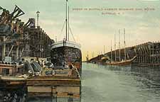 Scene in Buffalo Harbor Showing Coal Docks