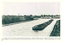 Channel circling the deep gorge at Medina, N.Y.